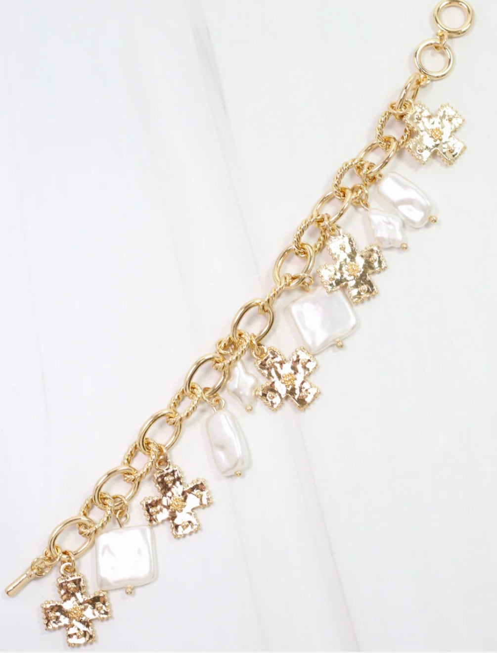 CAROLINE HILL | Pearson Cross Charm Bracelet