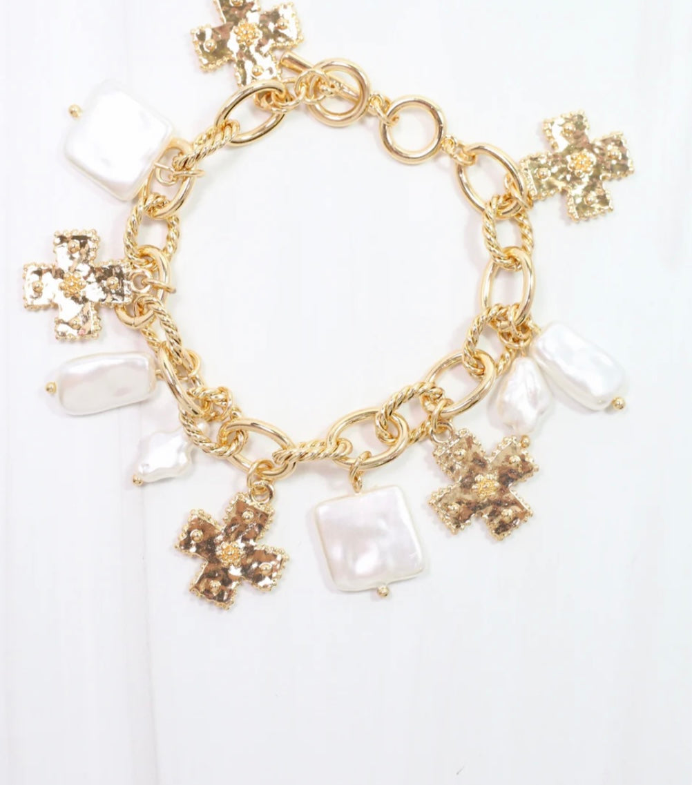CAROLINE HILL | Pearson Cross Charm Bracelet