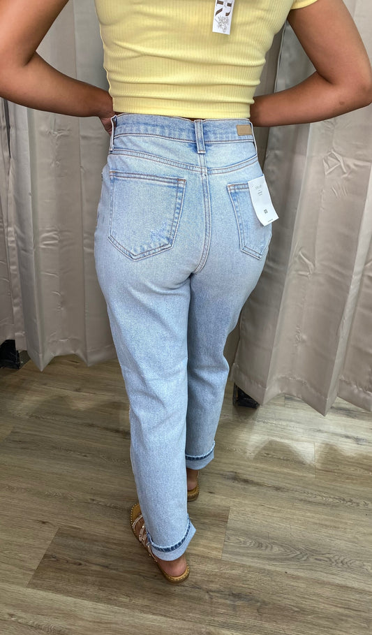 High Rise Straight Cello Jeans