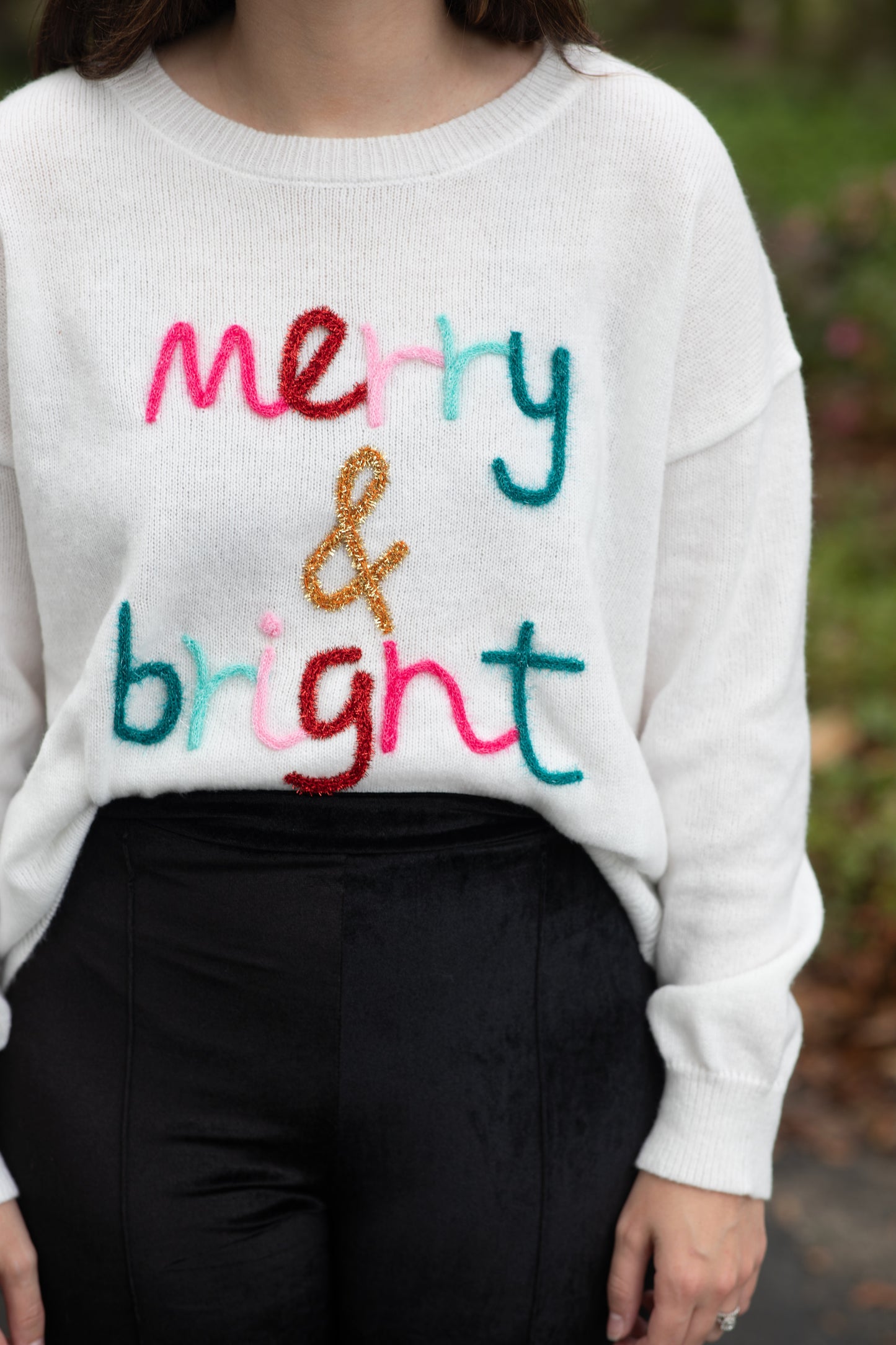 Merry & Bright Tinsel Sweater