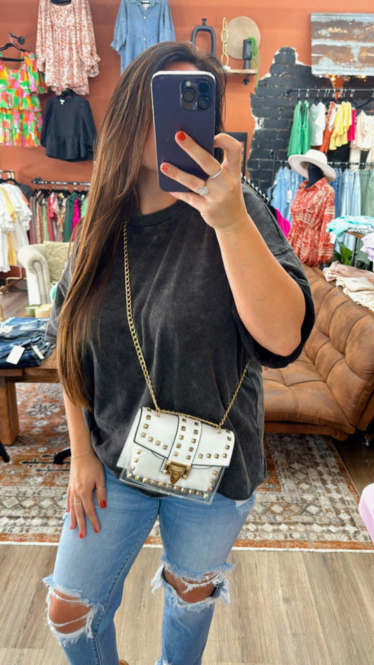 Studded Clear Crossbody