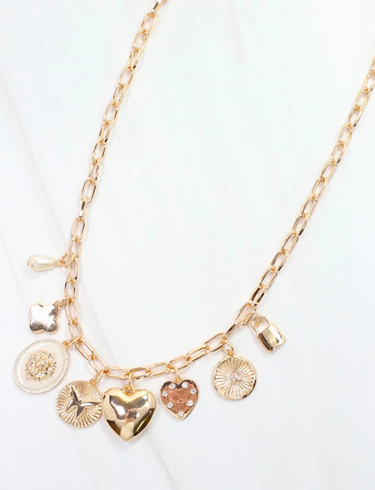 Caroline Hill | Barrie Charm Necklace Gold
