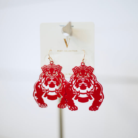 GA Bulldog Earrings