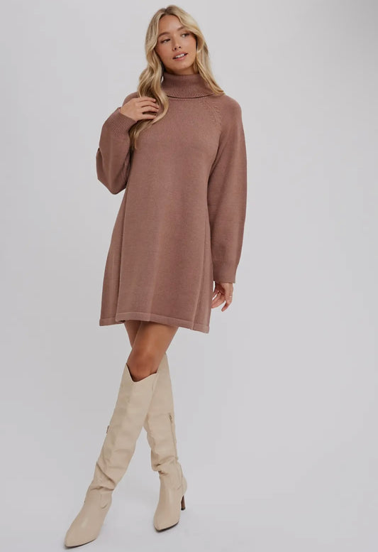 Turtleneck Sweater Dress