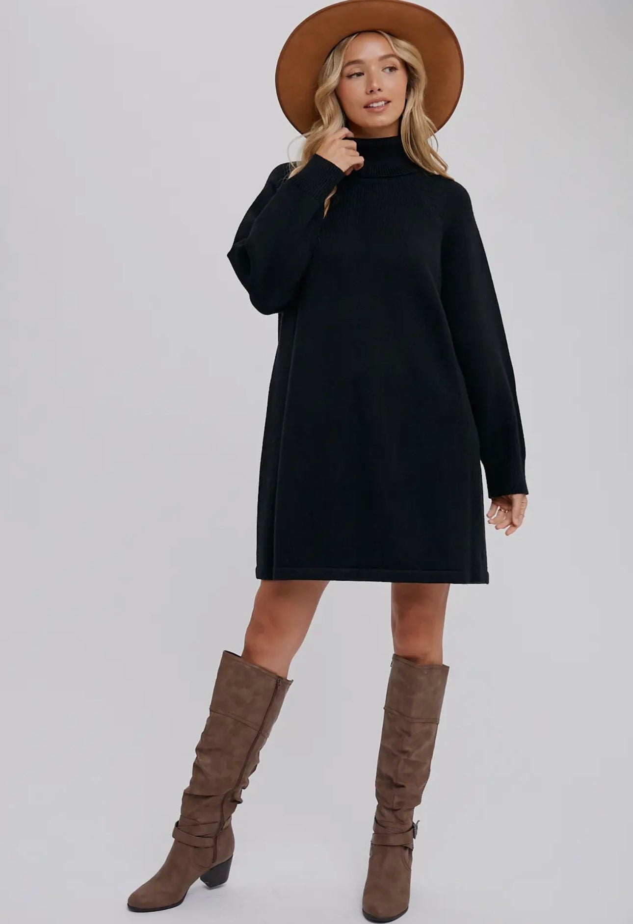 Turtleneck Sweater Dress